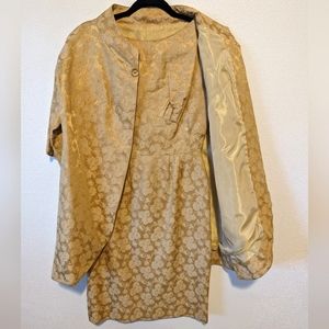1960s Gold Dress & Coat